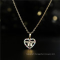 Cadeaux pour maman Gold Coeur Colliers Gold Placing Crystal Name Bijoux Mothers Day Collier